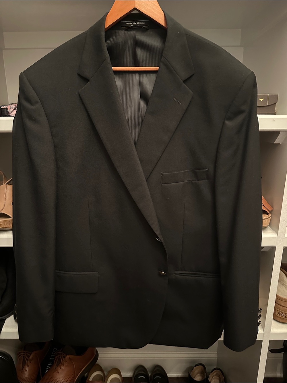 Saddlebred Black Men's Two-Button Suit Jacket